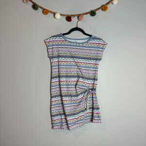 Tea Collection colorful patterned side ruched dress